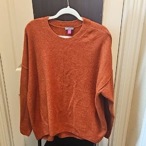 Vince Camuto Burnt Orange Crew Neck Sweater